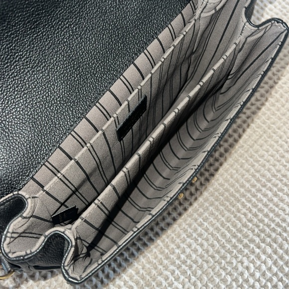 Auth Louis Vuitton Monogram Empreinte Black Leather Pochette Metis Crossbody - Picture 5 of 17